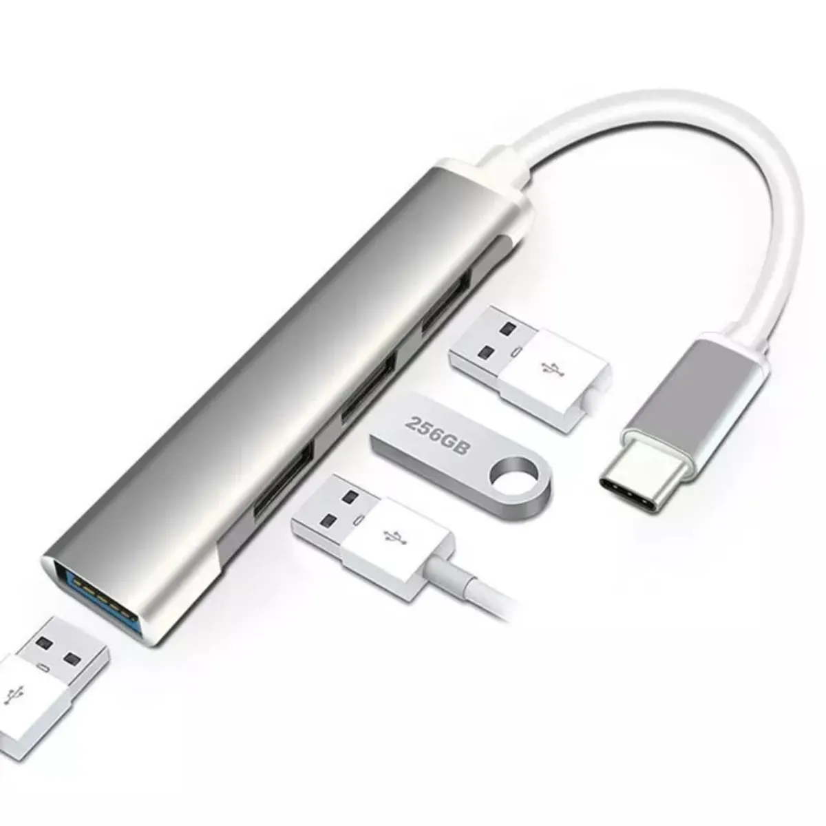 ADAPTADOR ALDEEPO 4 PUERTOS HUB TIPO C (AD-KZ01)