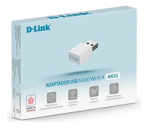 ADAPTADOR DE WIFI USB - D-LINK N300 WI-FI 4 ( AN3U )