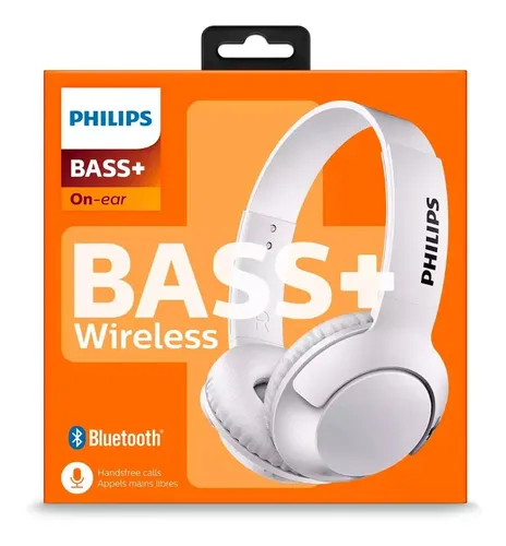 AUDIFONO PHILIPS SHB3075 BASS+ COLOR BLANCO BLUETOOTH CON MICROFONO, REFUERZO DE GRAVES (BASS+) COLOR BLANCO