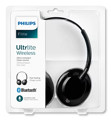 AUDIFONO PHILIPS SHB4405BK COLOR NEGRO BLUETOOTH ULTRALIGERO CON MICROFONO, SUPRAURAL