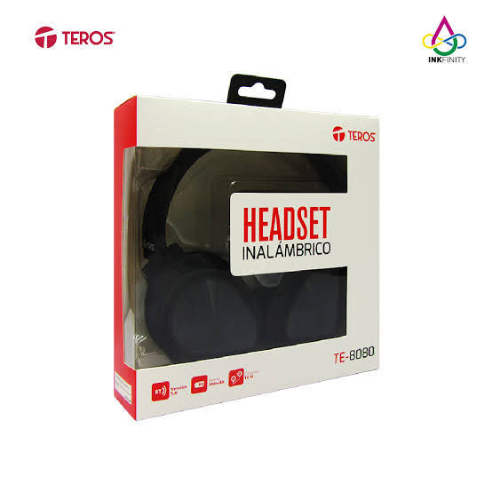 AUDIFONO TEROS TE-8080 INALAMBRICO BLUETOOTH,CONTROLES INTEGRADOS,CONEXION 3.5 MM,COLOR PLATA