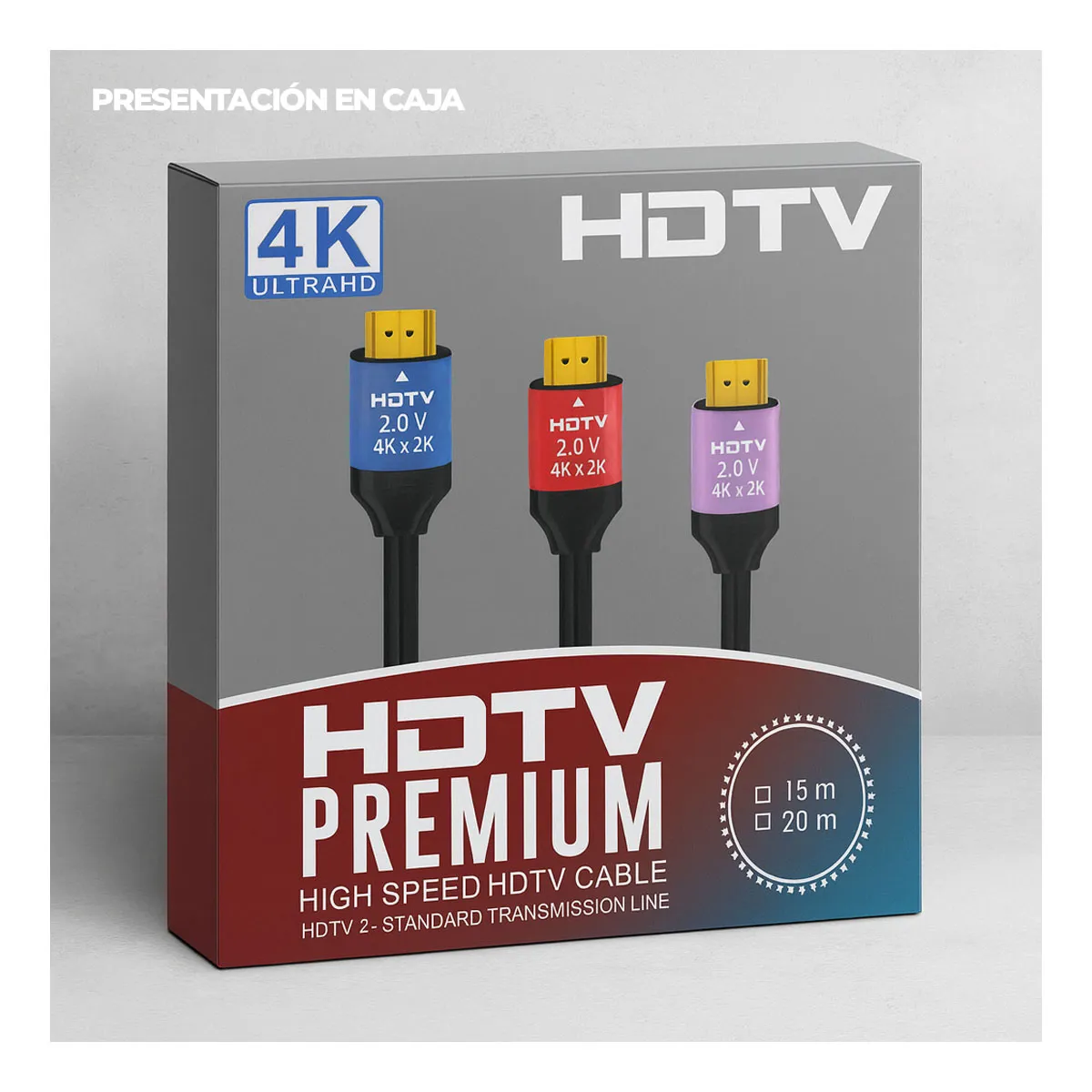 CABLE HDMI 2.0 4K ULTRA HD DEFINICION HDTV PREMIUM 20 METROS (XC-FH20M 4K)