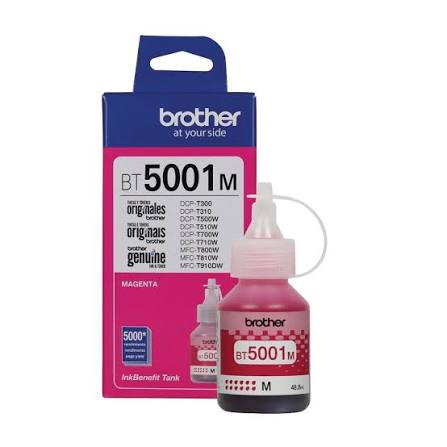 CARTUCHO DE TINTA BROTHER BT5001M MAGENTA ORIGINAL ,PARA DCP-T300, DCP-T500W, DCP-T700W BT5001M