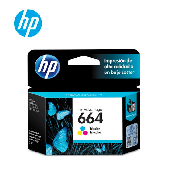 CARTUCHO DE TINTA ORIGINAL - HP - 664 TRICOLOR (F6V28AL) - CARTUCHO COMBINADO CIAN/MAGENTA/AMARILLO