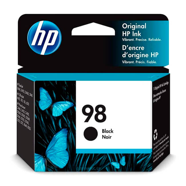 CARTUCHO DE TINTA ORIGINAL - HP - 98 NEGRO (C9364WL) - NEGRO, HP DESKJET/ENVY, RENDIMIENTO ESTANDAR - C9364WL