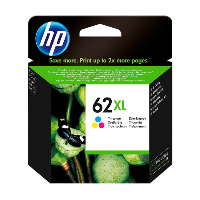CARTUCHO DE TINTA TRICOLOR ALTO RENDIMIENTO (62XL), PARA HP ENVY, DESKJET 5000 SERIES - C2P07AL