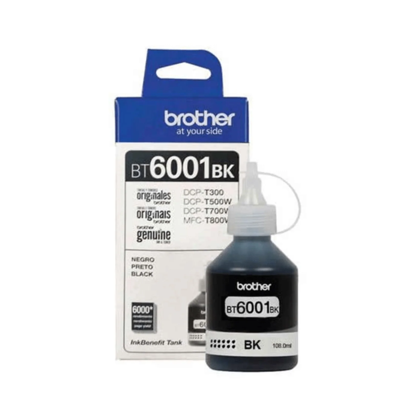 CARTUCHO DE TINTANEGRO (BLACK) ORIGINAL, PARA DCP-T300, DCP-T500W, DCP-T700W BT6001BK