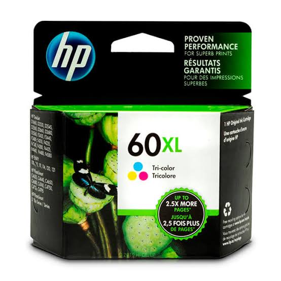 CARTUCHO TRICOLOR HP 60 XL CIAN/MAGENTA/AMARILLO - CC644WL