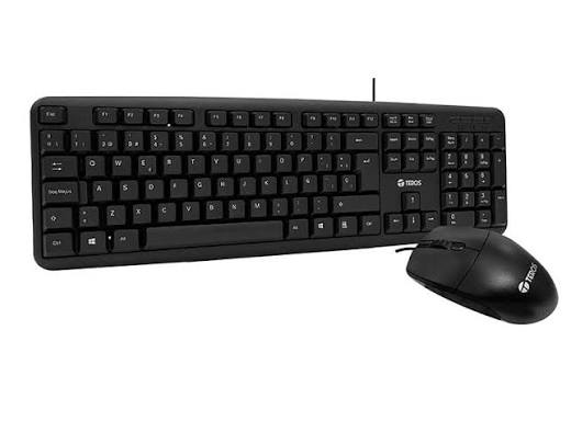 COMBO TECLADO Y MOUSE - TEROS - TE4062N - COMBO TECLADO Y MOUSE CABLEADO USB, ACABADO ELEGANTE, MOUSE OPTICO, COLOR NEGRO, DISTRIBUCION ESPAÃ‘OL
