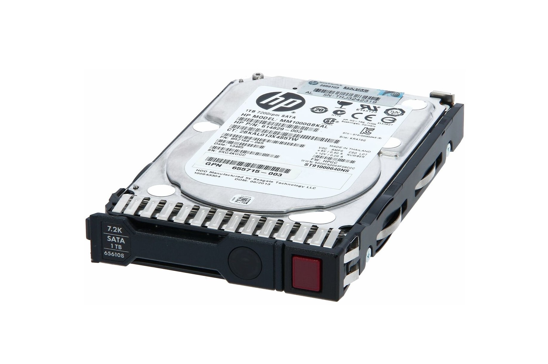 DISCO DURO SERVIDOR - HPE - 655708-B21 - DISCO SATA DE 500GB, 7200 RPM, 2.5" SFF (SMALL FORM FACTOR), INTERFAZ 6GB/S, HOT-PLUG - 614829-002
