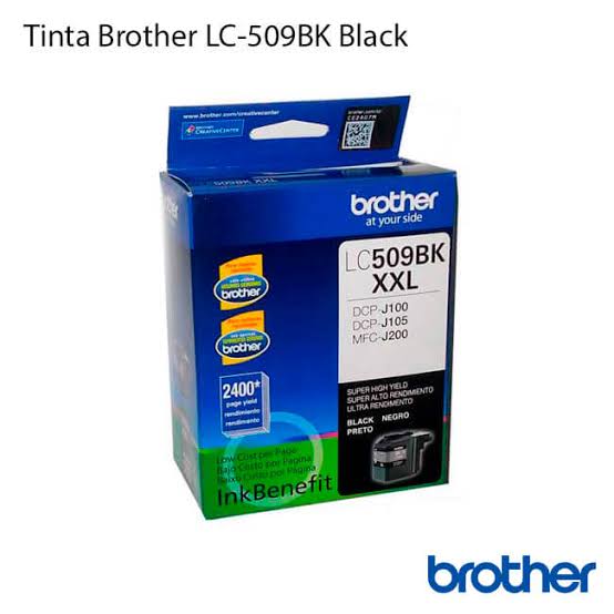 IMAGEN TINTA BROTHER LC509BK BLACK DCPJ100 / 105 / 200