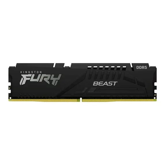 MEMORIA RAM - KINGSTON - FURY BEAST BLACK KF552C40BB-32 - 32GB DDR5-5200MT/S, DIMM, CL40, 1.25V, DISEÑO NEGRO, XMP 3.0, NON-ECC - KF552C40BB-32