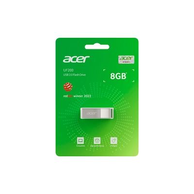 MEMORIA USB ACER UF200-8GB,2.0 FLASH DRIVE,30MB/S (BL.9BWWA.501)