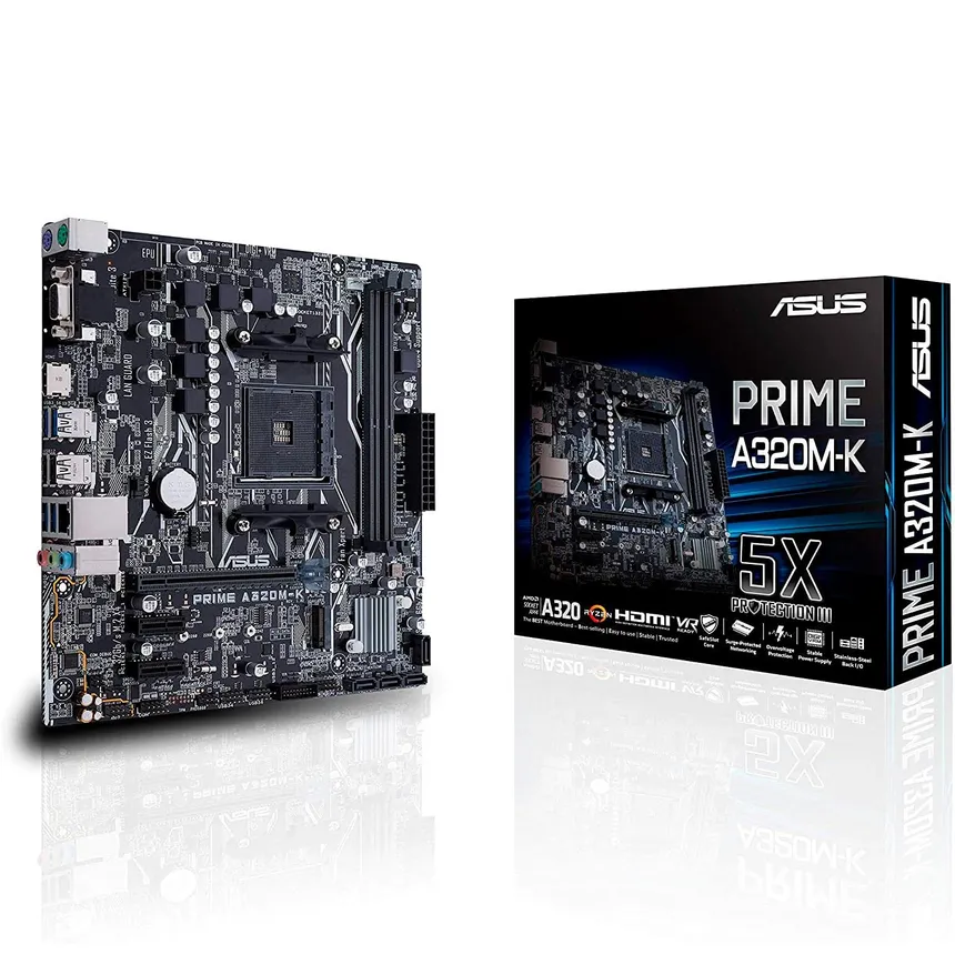 PLACA MADRE - ASUS - PRIME A320M-K - PLACA BASE MICRO-ATX, CHIPSET AMD A320, SOCKET AM4, DDR4, HDMI, VGA - 90MB0YF0-M0EAY0