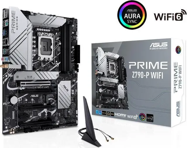 PLACA MADRE - ASUS - PRIME Z790-P WIFI - PLACA BASE ATX, CHIPSET INTEL Z790, SOCKET LGA1700, WIFI 6, DDR5, PCIE 5.0 - 90MB19T0-M0EAY0
