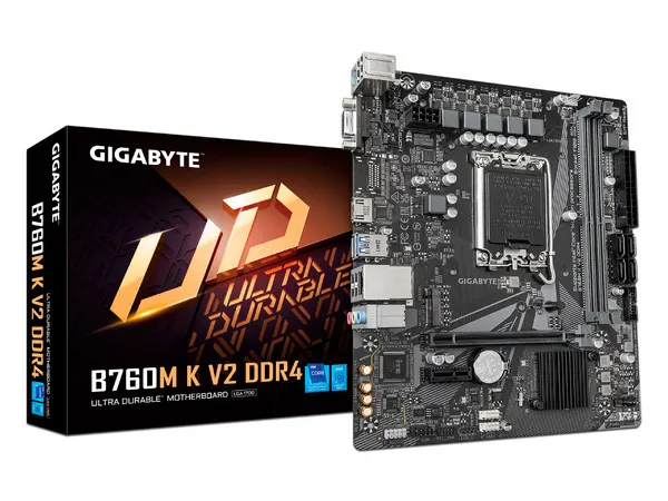 PLACA MADRE - GIGABYTE - B760M K V2 DDR4 - PLACA BASE MICRO-ATX, CHIPSET INTEL B760, SOCKET LGA1700, DDR4, HDMI, VGA - B760M K V2 DDR4