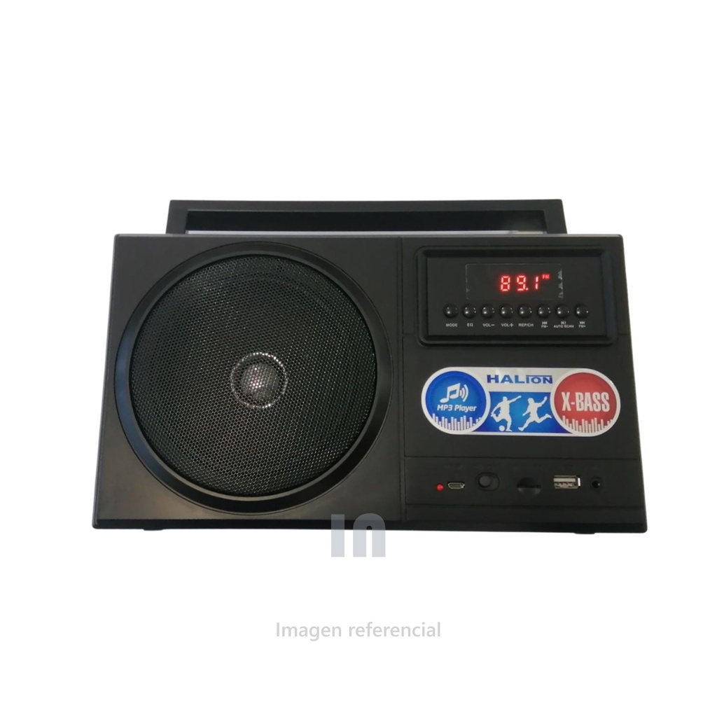 RADIO PORTATIL - HALION - AT-8350 - BLUETOOTH, BATERIA RECARGABLE, USB, ENTRADA AUXILIAR, PANEL DIGITAL