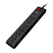 SUPRESOR DE PICOS - FORZA - FPS-005B - 6 TOMACORRIENTES, PROTECCION CONTRA SOBRETENSIONES - FPS-005B