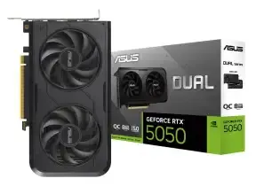 TARJETA DE VIDEO - ASUS - DUAL GEFORCE RTX 5050 OC - 8GB GDDR6 128-BIT, PCIE 4.0 - 90YV0N72-M0AA00