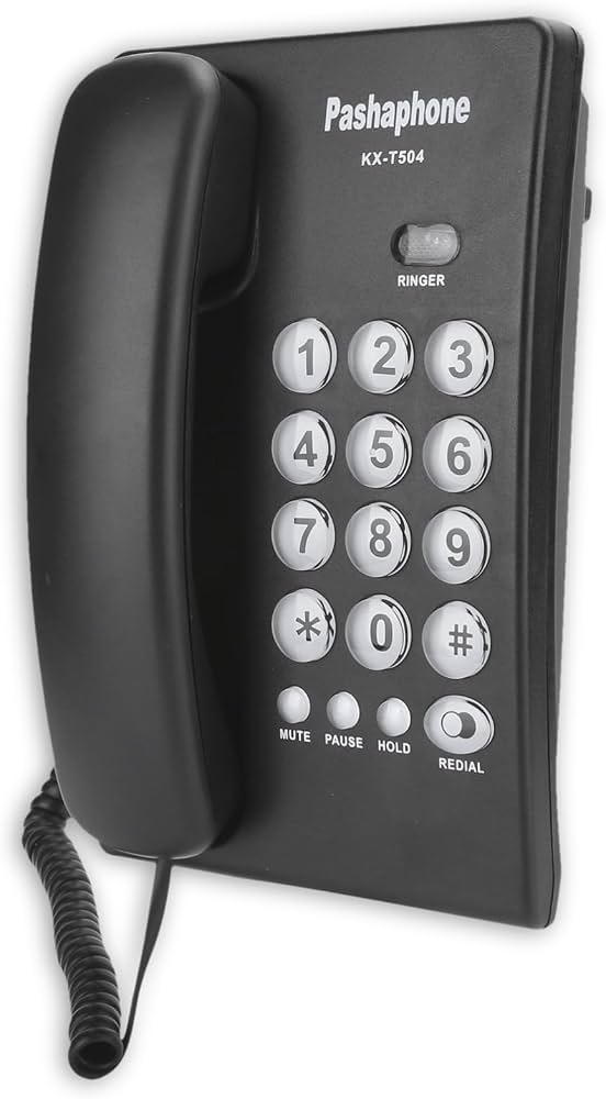 TELEFONO FIJO - FONOWIN - KX-T504 - TELEFONO FIJO ALAMBRICO, DISEÑO BASICO, PANTALLA DIGITAL, TONO DE MARCACION, CONECTOR RJ11 - KX-T504