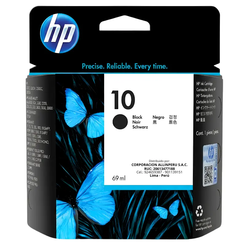 TINTA HP C4844A 10 NEGRO OFFICEJET 2000C/2500C 2.200 PAGINAS